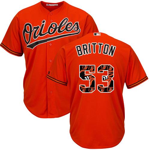 Orioles #53 Zach Britton Orange Team Logo Fashion Stitched MLB Jersey Orioles #53 Zach Britton Orange Team Logo Fashion Stitched MLB Jersey