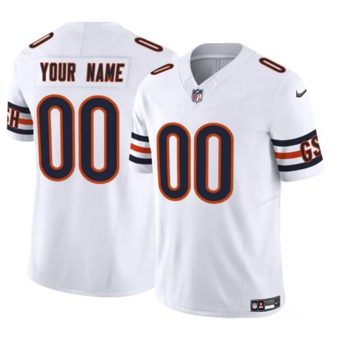 Women's Chicago Bears Active Player Custom White 2023 F.U.S.E Vapor Untouchable Limited Stitched Football Jersey Women's Chicago Bears Active Player Custom White 2023 F.U.S.E Vapor Untouchable Limited Stitched Football Jersey