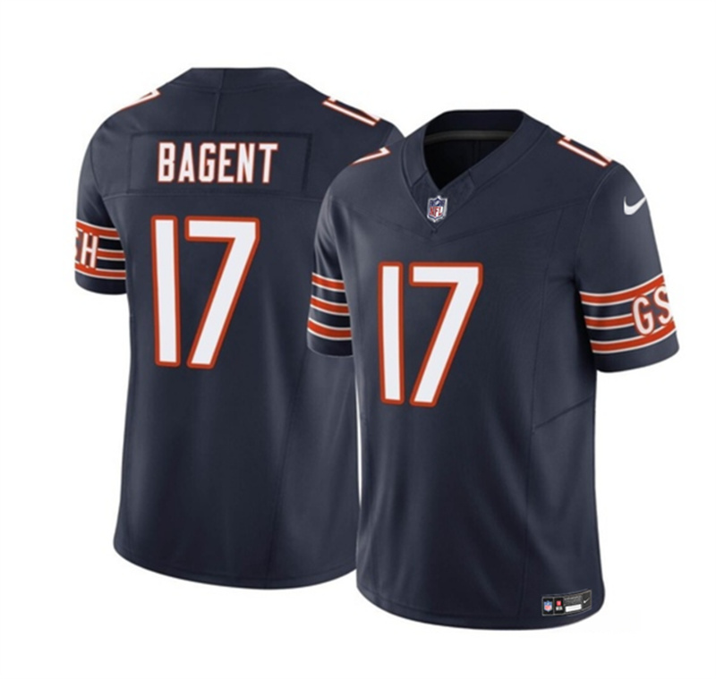 Men's Chicago Bears #17 Tyson Bagent Navy 2023 F.U.S.E. Vapor Untouchable Limited Stitched Football Jersey Men's Chicago Bears #17 Tyson Bagent Navy 2023 F.U.S.E. Vapor Untouchable Limited Stitched Football Jersey