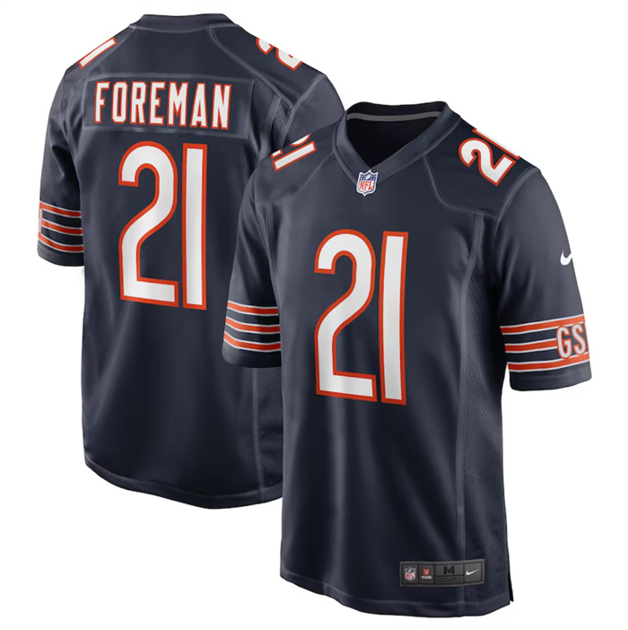 Men's Chicago Bears #21 D'Onta Foreman Navy Stitched Game Football Jersey Men's Chicago Bears #21 D'Onta Foreman Navy Stitched Game Football Jersey