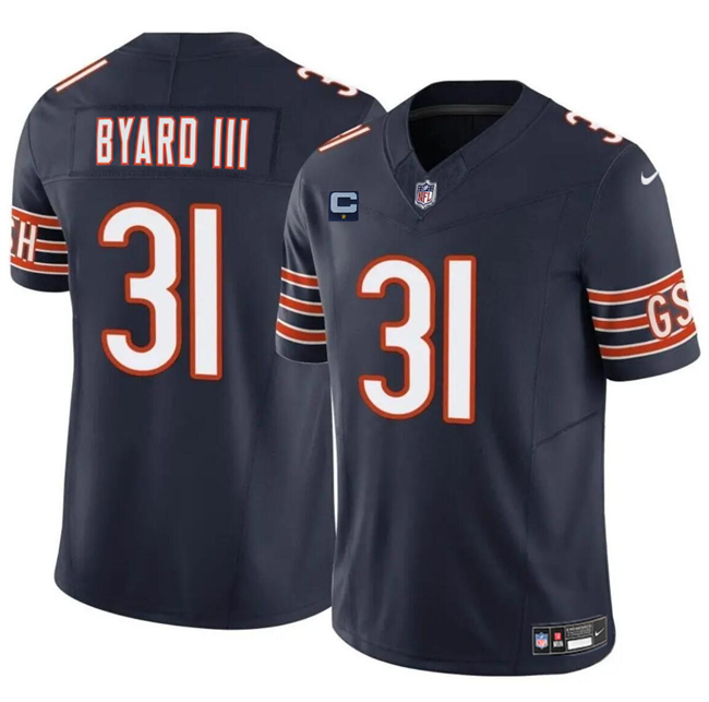 Men's Chicago Bears #31 Kevin Byard III Navy 2024 F.U.S.E. With 1-star C Patch Vapor Untouchable Limited Stitched Football Jersey Men's Chicago Bears #31 Kevin Byard III Navy 2024 F.U.S.E. With 1-star C Patch Vapor Untouchable Limited Stitched Football Jersey