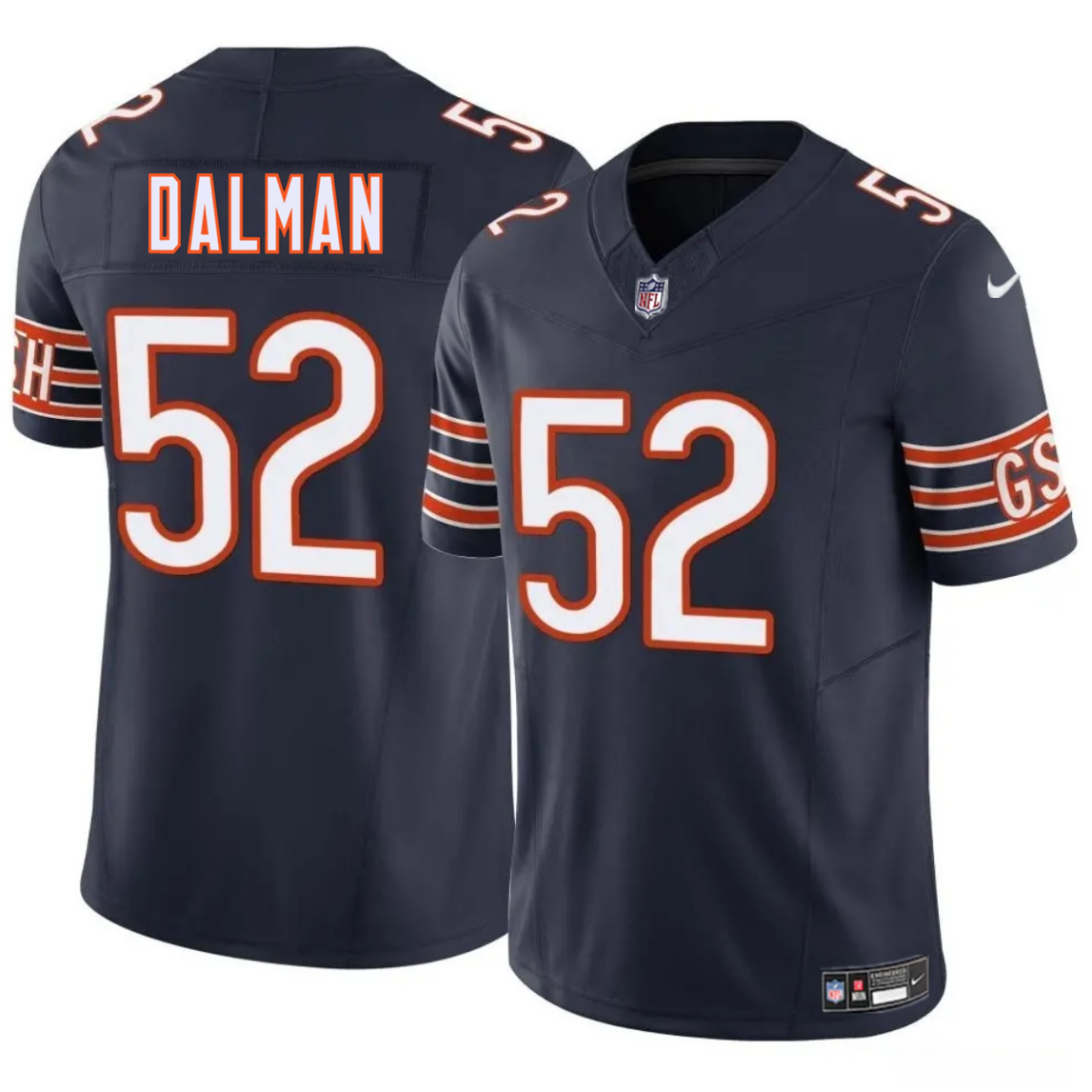 Men's Chicago Bears #52 Drew Dalman White 2025 F.U.S.E. Vapor Stitched Football Jersey