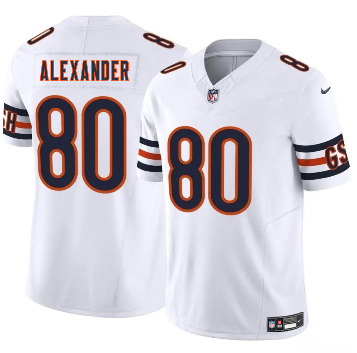 Men's Chicago Bears #80 Maurice Alexander White 2025 F.U.S.E. Vapor Stitched Football Jersey Men's Chicago Bears #80 Maurice Alexander White 2025 F.U.S.E. Vapor Stitched Football Jersey