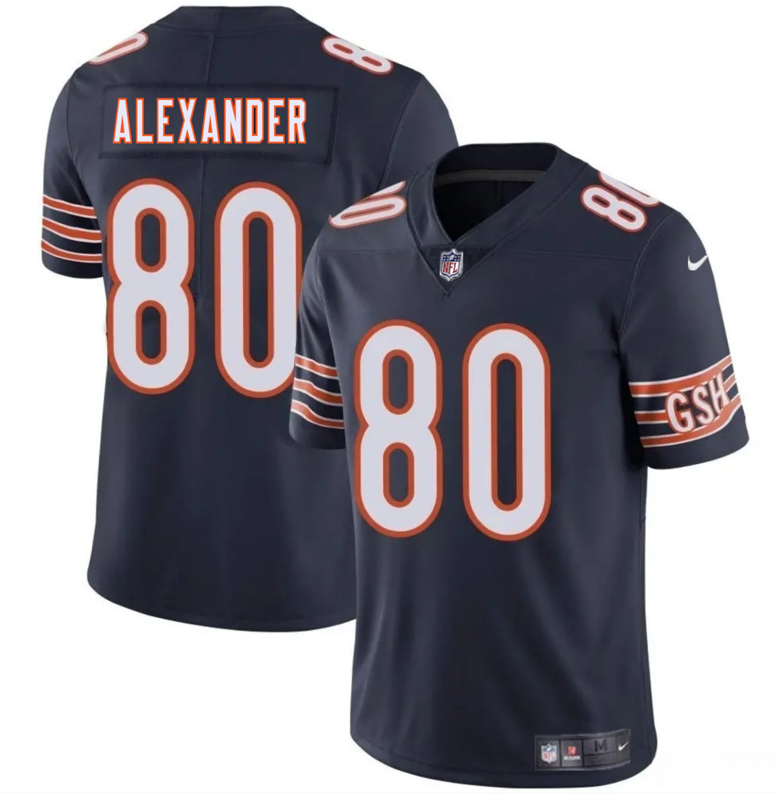 Men's Chicago Bears #80 Maurice Alexander Navy 2025 Vapor Stitched Football Jersey Men's Chicago Bears #80 Maurice Alexander Navy 2025 Vapor Stitched Football Jersey