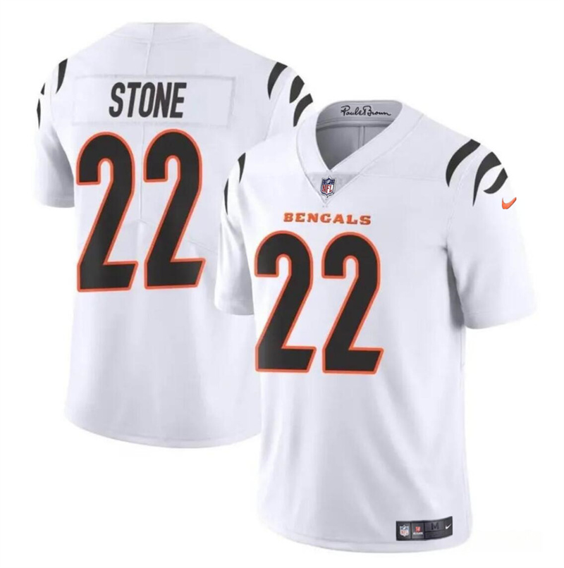 Men's Cincinnati Bengals #22 Geno Stone White Vapor Untouchable Limited Stitched Jersey Men's Cincinnati Bengals #22 Geno Stone White Vapor Untouchable Limited Stitched Jersey