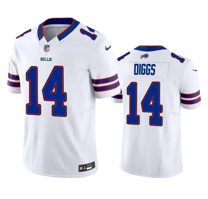 Men's Buffalo Bills #14 Stefon Diggs White 2023 F.U.S.E. Vapor Untouchable Limited Stitched Jersey Men's Buffalo Bills #14 Stefon Diggs White 2023 F.U.S.E. Vapor Untouchable Limited Stitched Jersey