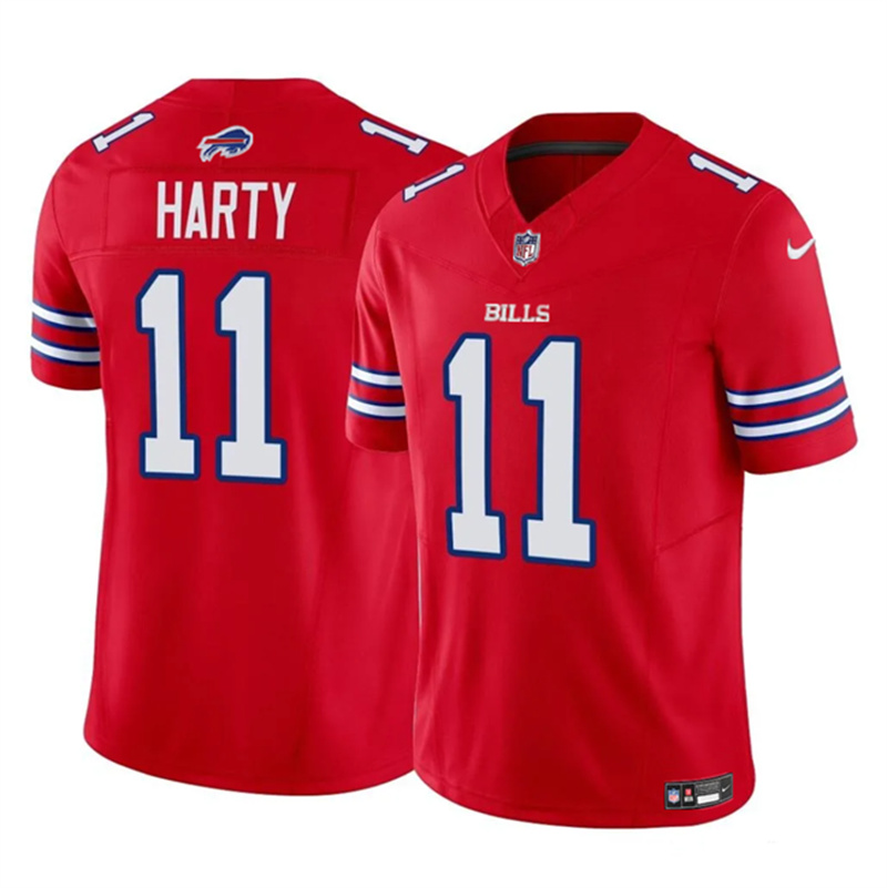 Men's Buffalo Bills #11 Deonte Harty Red 2023 F.U.S.E. Vapor Untouchable Limited Stitched Jersey Men's Buffalo Bills #11 Deonte Harty Red 2023 F.U.S.E. Vapor Untouchable Limited Stitched Jersey