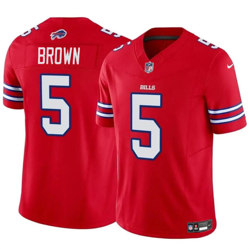 Men's Buffalo Bills #5 Anthony Brown Red 2024 F.U.S.E. Vapor Untouchable Limited Stitched Football Jersey Men's Buffalo Bills #5 Anthony Brown Red 2024 F.U.S.E. Vapor Untouchable Limited Stitched Football Jersey