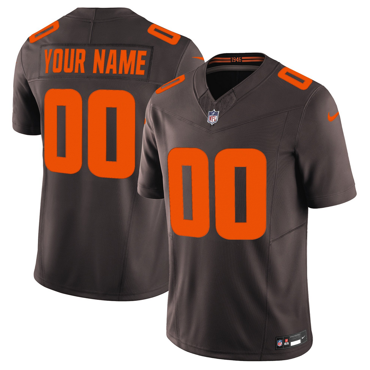 Men's Cleveland Browns Active Player Custom Brown 2025 F.U.S.E. Alpha Dawg Limited Stitched Football Jersey Men's Cleveland Browns Active Player Custom Brown 2025 F.U.S.E. Alpha Dawg Limited Stitched Football Jersey