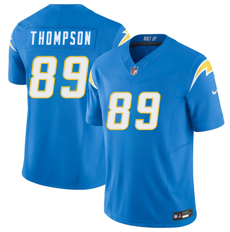Men's Los Angeles Chargers #89 Brenen Thompson Blue 2026 F.U.S.E. Vapor Limited Stitched Football Jersey