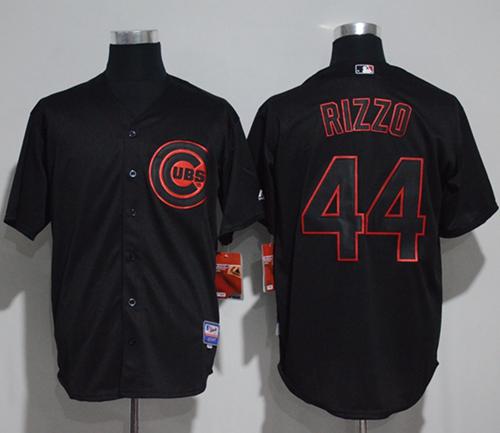 Cubs #44 Anthony Rizzo Black Strip Stitched MLB Jersey Cubs #44 Anthony Rizzo Black Strip Stitched MLB Jersey