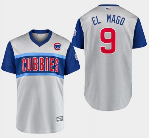 Cubs #9 Javier Baez Gray "El Mago" 2019 Little League Classic Stitched MLB Jersey Cubs #9 Javier Baez Gray "El Mago" 2019 Little League Classic Stitched MLB Jersey