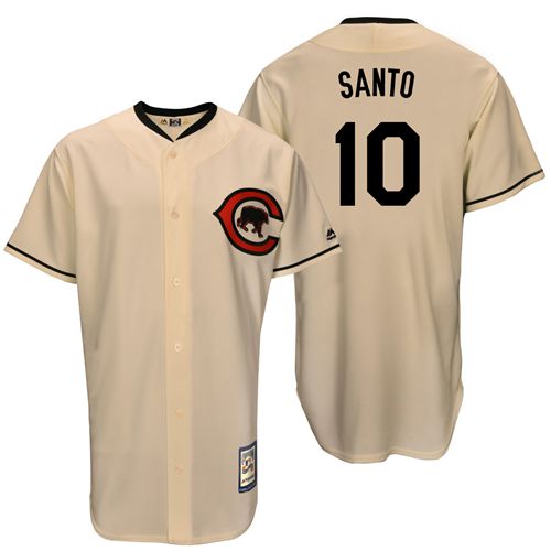 Mitchell And Ness Cubs #10 Ron Santo Cream Throwback Stitched MLB Jersey Mitchell And Ness Cubs #10 Ron Santo Cream Throwback Stitched MLB Jersey