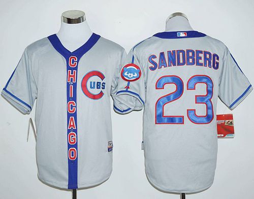 Cubs #23 Ryne Sandberg Grey Cooperstown Stitched MLB Jersey Cubs #23 Ryne Sandberg Grey Cooperstown Stitched MLB Jersey