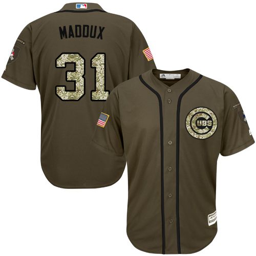 Cubs #31 Greg Maddux Green Salute to Service Stitched MLB Jersey Cubs #31 Greg Maddux Green Salute to Service Stitched MLB Jersey