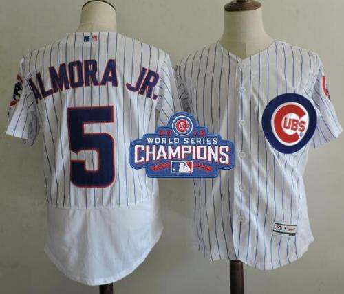 Cubs #5 Albert Almora Jr. White Flexbase Authentic Collection 2016 World Series Champions Stitched MLB Jersey Cubs #5 Albert Almora Jr. White Flexbase Authentic Collection 2016 World Series Champions Stitched MLB Jersey