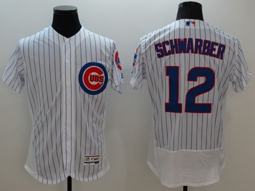 Cubs #12 Kyle Schwarber White Flexbase Authentic Collection Stitched MLB Jersey Cubs #12 Kyle Schwarber White Flexbase Authentic Collection Stitched MLB Jersey