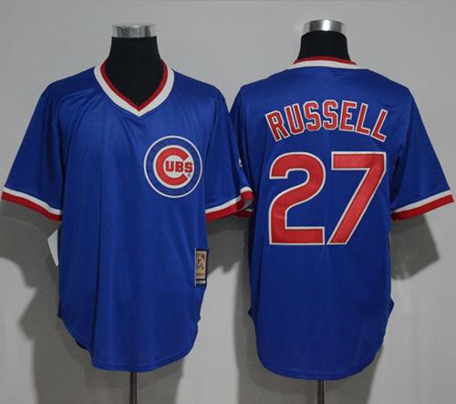Cubs #27 Addison Russell Blue Cooperstown Stitched MLB Jersey Cubs #27 Addison Russell Blue Cooperstown Stitched MLB Jersey