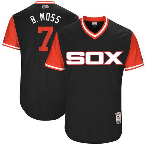 White Sox #7 Tim Anderson Black "B. Moss" Players Weekend Authentic Stitched MLB Jersey White Sox #7 Tim Anderson Black "B. Moss" Players Weekend Authentic Stitched MLB Jersey