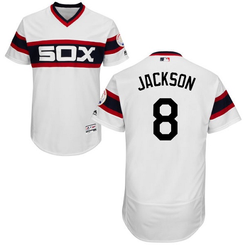 White Sox #8 Bo Jackson White Flexbase Authentic Collection Alternate Home Stitched MLB Jersey White Sox #8 Bo Jackson White Flexbase Authentic Collection Alternate Home Stitched MLB Jersey