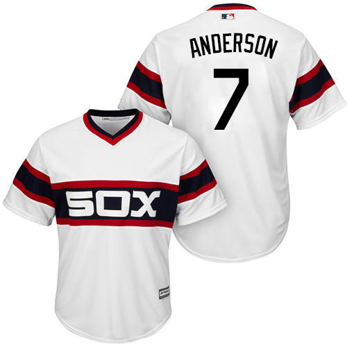 White Sox #7 Tim Anderson White New Cool Base Alternate Home Stitched MLB Jersey White Sox #7 Tim Anderson White New Cool Base Alternate Home Stitched MLB Jersey