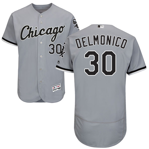 White Sox #30 Nicky Delmonico Grey Flexbase Authentic Collection Stitched MLB Jersey White Sox #30 Nicky Delmonico Grey Flexbase Authentic Collection Stitched MLB Jersey