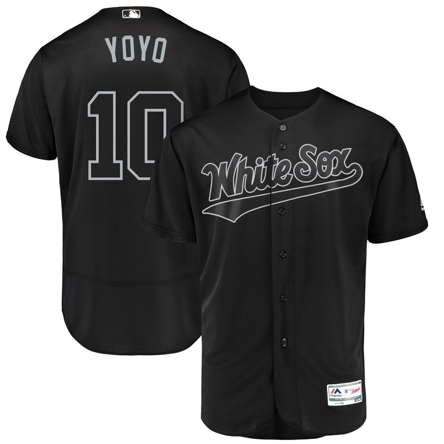 Chicago White Sox #10 Yoan Moncada YoYo Majestic 2019 Players' Weekend Flex Base Authentic Player Jersey Black