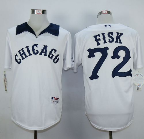 White Sox #72 Carlton Fisk White 1976 Turn Back The Clock Stitched MLB Jersey White Sox #72 Carlton Fisk White 1976 Turn Back The Clock Stitched MLB Jersey