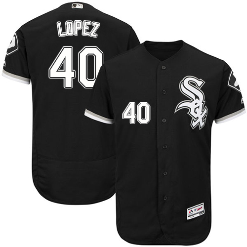 White Sox #40 Reynaldo Lopez Black Flexbase Authentic Collection Stitched MLB Jersey White Sox #40 Reynaldo Lopez Black Flexbase Authentic Collection Stitched MLB Jersey