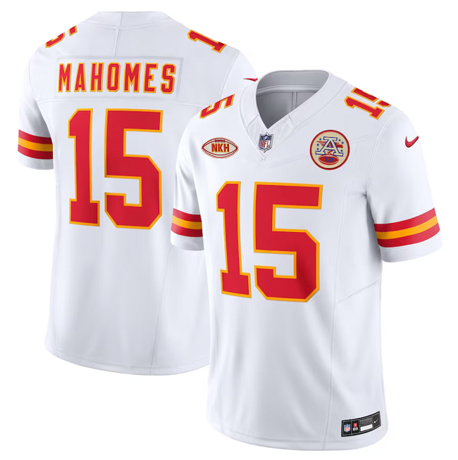 Men’s Kansas City Chiefs #15 Patrick Mahomes White 2023 F.U.S.E. With 
