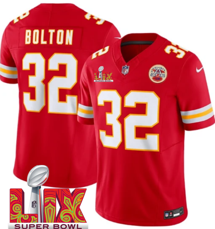 Men's Kansas City Chiefs #32 Nick Bolton Red F.U.S.E. 24/25 Super Bowl LIX Vapor Untouchable Limited Stitched Football Jersey
