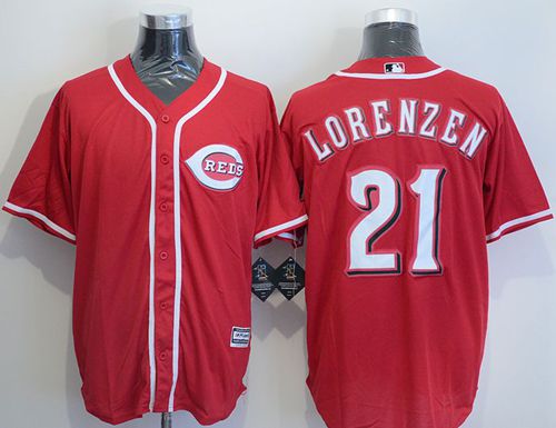 Reds #21 Michael Lorenzen Red New Cool Base Stitched MLB Jersey Reds #21 Michael Lorenzen Red New Cool Base Stitched MLB Jersey