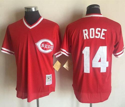 Mitchell And Ness Reds #14 Pete Rose Red Throwback Stitched MLB Jersey Mitchell And Ness Reds #14 Pete Rose Red Throwback Stitched MLB Jersey