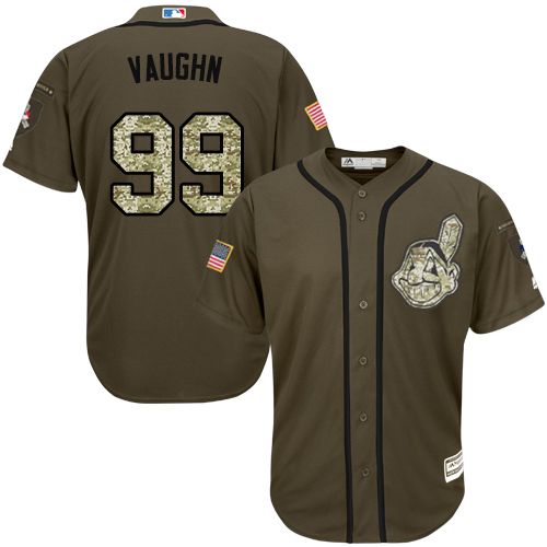 Indians #99 Ricky Vaughn Green Salute to Service Stitched MLB Jersey Indians #99 Ricky Vaughn Green Salute to Service Stitched MLB Jersey