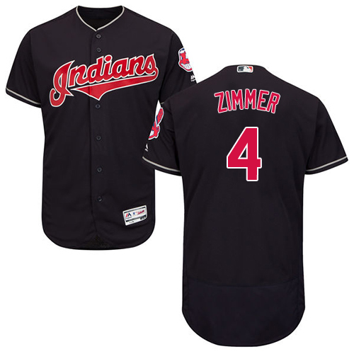 Indians #4 Bradley Zimmer Navy Blue Flexbase Authentic Collection Stitched MLB Jersey Indians #4 Bradley Zimmer Navy Blue Flexbase Authentic Collection Stitched MLB Jersey