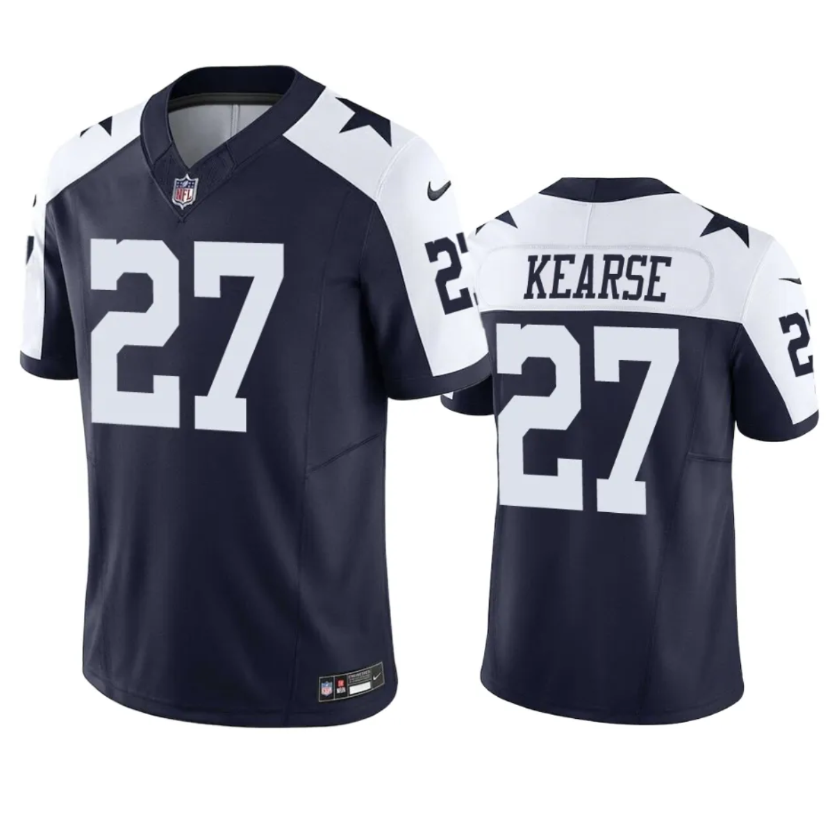 Men's Dallas Cowboys #27 Jayron Kearse Navy 2023 F.U.S.E. Vapor Limited Stitched Football Jersey Men's Dallas Cowboys #27 Jayron Kearse Navy 2023 F.U.S.E. Vapor Limited Stitched Football Jersey