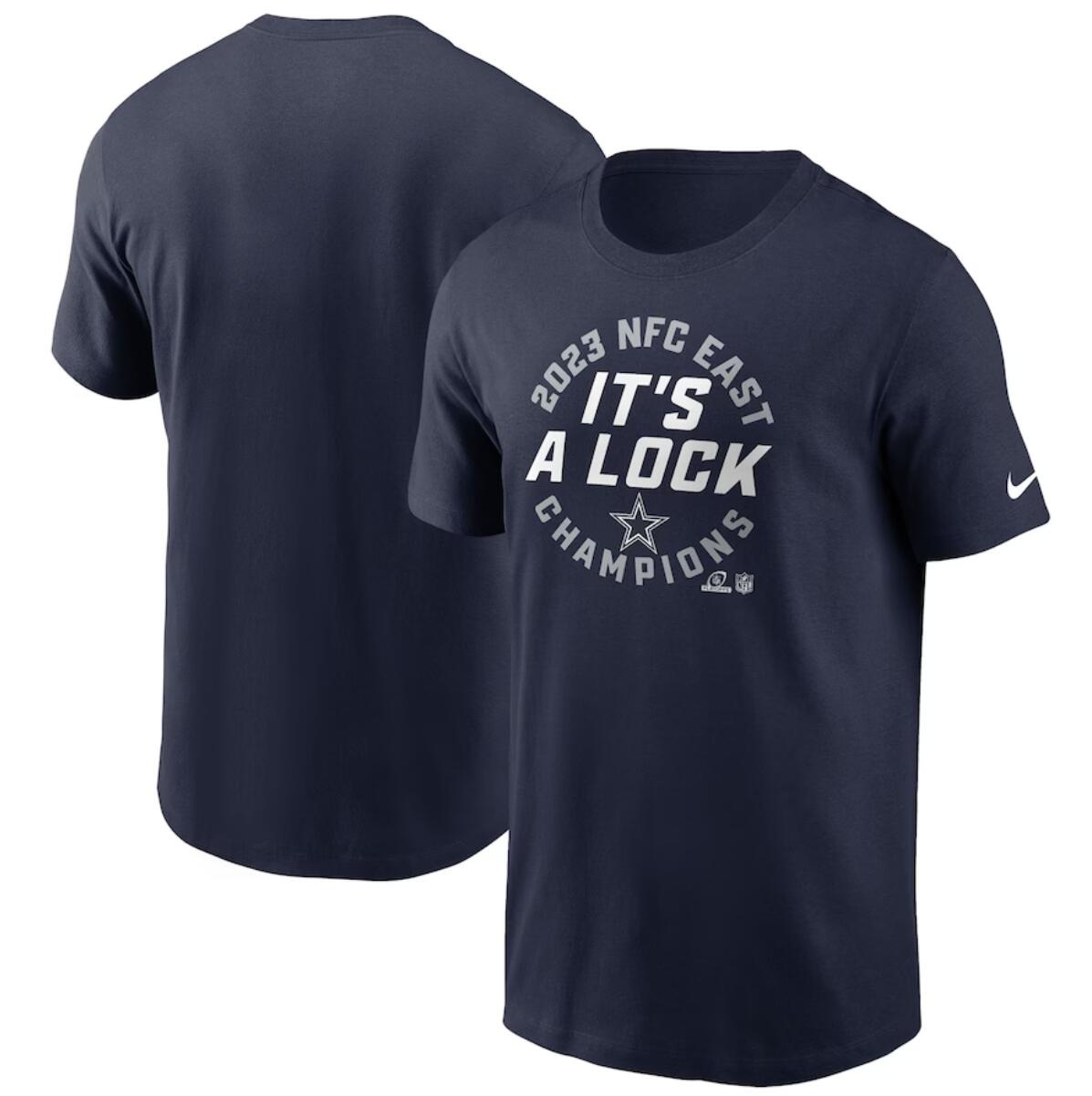 Men's Dallas Cowboys Navy 2023 NFC East Division Champions Locker Room Trophy Collection T-Shirt Men's Dallas Cowboys Navy 2023 NFC East Division Champions Locker Room Trophy Collection T-Shirt