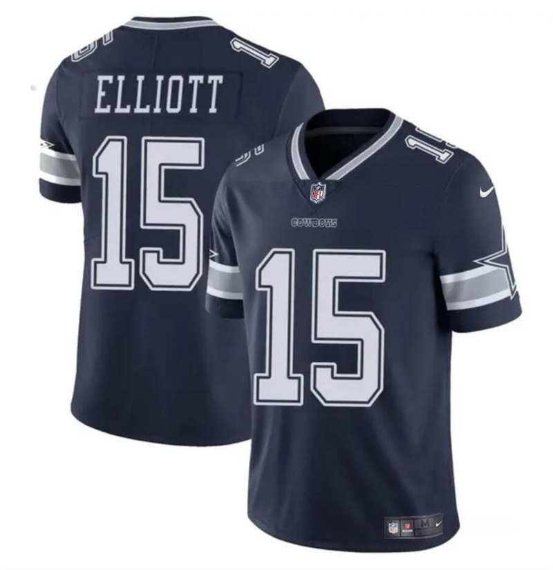 Men's Dallas Cowboys #15 Ezekiel Elliott Navy Vapor Untouchable Limited Stitched Football Jersey Men's Dallas Cowboys #15 Ezekiel Elliott Navy Vapor Untouchable Limited Stitched Football Jersey