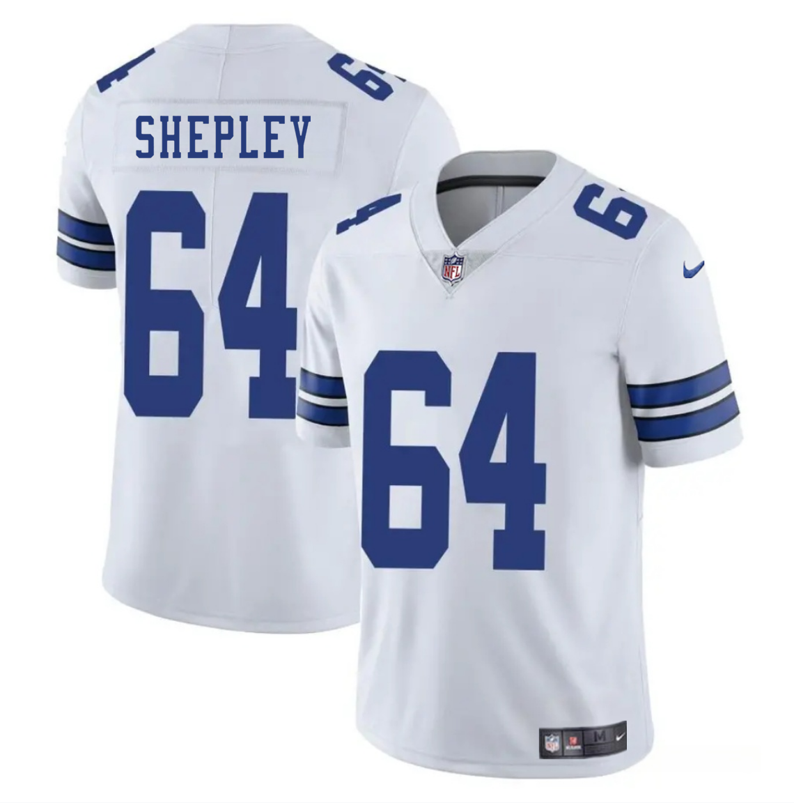 Men's Dallas Cowboys #64 Dakoda Shepleys White 2025 Vapor Untouchable Limited Stitched Football Jersey Men's Dallas Cowboys #64 Dakoda Shepleys White 2025 Vapor Untouchable Limited Stitched Football Jersey