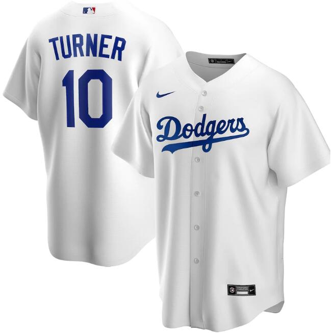 Men's Los Angeles Dodgers #10 Justin Turner White MLB Cool Base Stitched Jersey Men's Los Angeles Dodgers #10 Justin Turner White MLB Cool Base Stitched Jersey