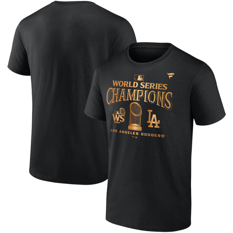 Men's Los Angeles Dodgers Black 2024 World Series Champions Big & Tall Parade T-Shirt Men's Los Angeles Dodgers Black 2024 World Series Champions Big & Tall Parade T-Shirt