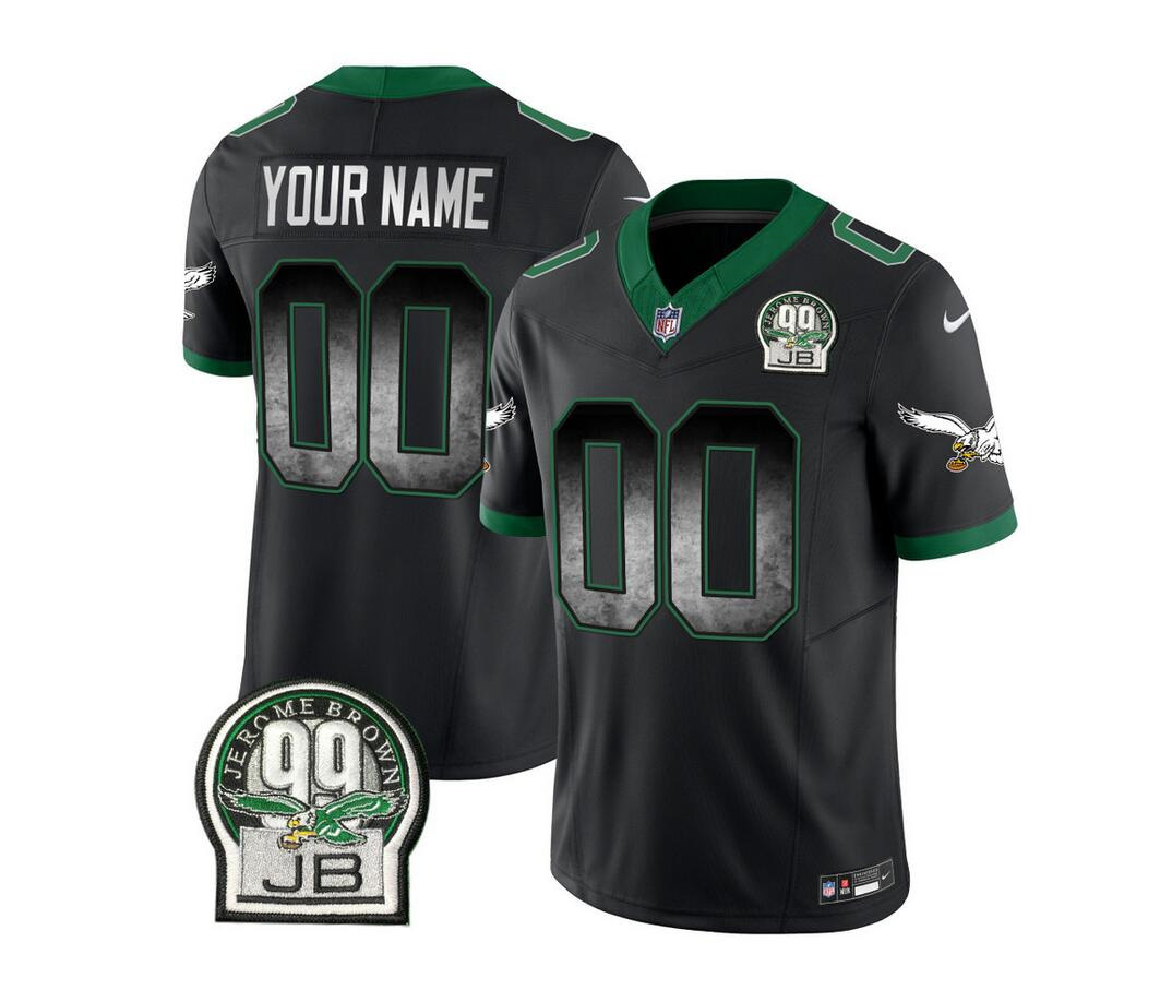 Men's Philadelphia Eagles Active Palyer Custom Black 2023 F.U.S.E. Throwback Vapor Untouchable Limited Stitched Football Jersey Men's Philadelphia Eagles Active Palyer Custom Black 2023 F.U.S.E. Throwback Vapor Untouchable Limited Stitched Football Jersey