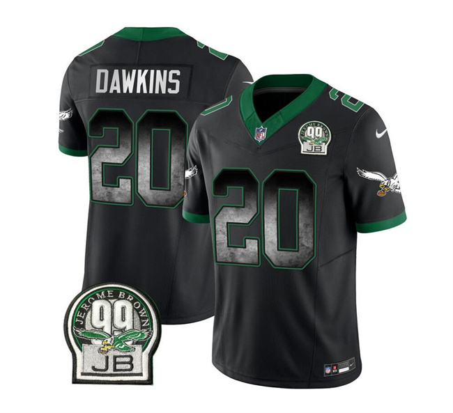 Men's Philadelphia Eagles #20 Brian Dawkins Black/White 2023 F.U.S.E. Throwback Vapor Untouchable Limited Stitched Football Jersey Men's Philadelphia Eagles #20 Brian Dawkins Black/White 2023 F.U.S.E. Throwback Vapor Untouchable Limited Stitched Football Jersey