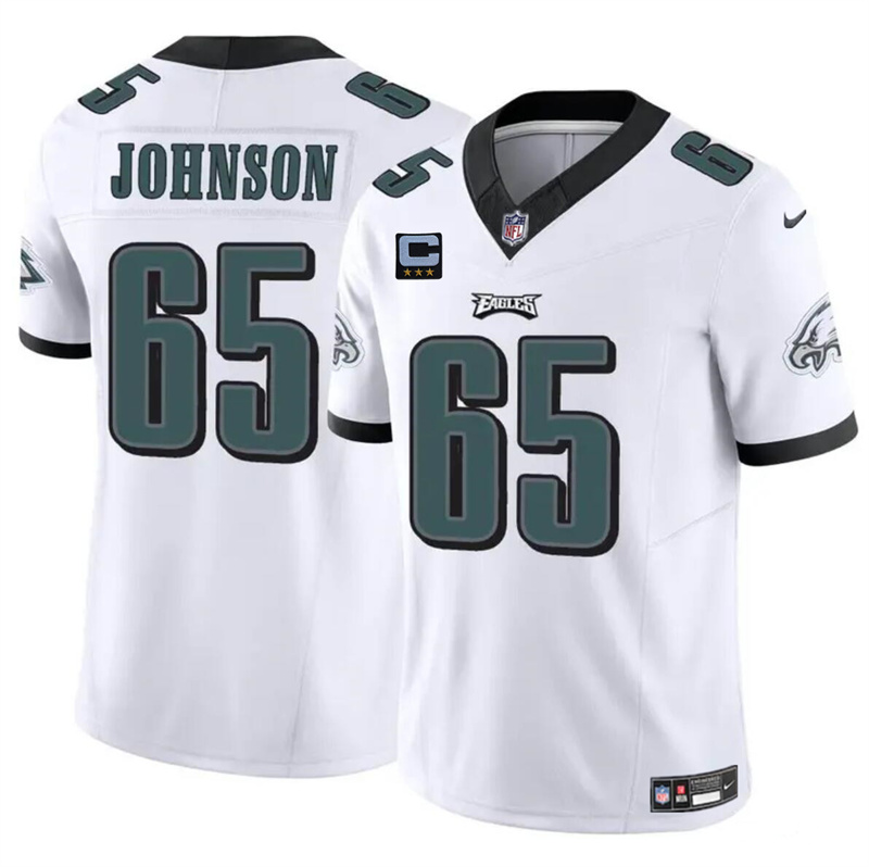 Men's Philadelphia Eagles #65 Lane Johnson White F.U.S.E With 3-Star C Patch Vapor Untouchable Limited Stitched Football Jersey Men's Philadelphia Eagles #65 Lane Johnson White F.U.S.E With 3-Star C Patch Vapor Untouchable Limited Stitched Football Jersey