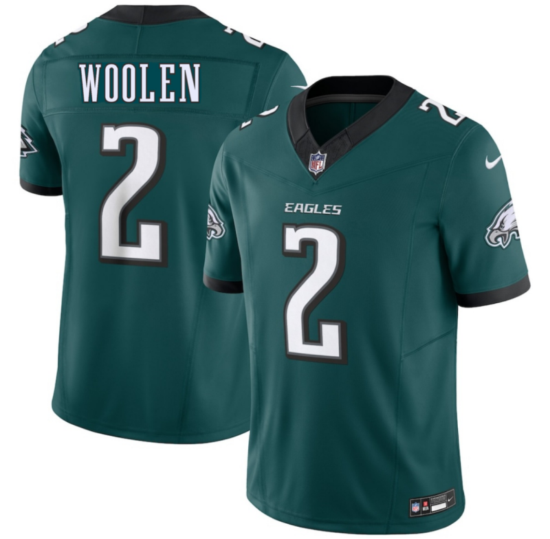 Men's Philadelphia Eagles #2 Tariq Woolen Green 2026 F.U.S.E. Vapor Untouchable Limited Stitched Football Jersey
