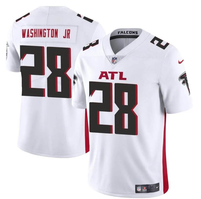Men's Atlanta Falcons #28 Carlos Washington Jr White Vapor Untouchable Limited Stitched Football Jersey Men's Atlanta Falcons #28 Carlos Washington Jr White Vapor Untouchable Limited Stitched Football Jersey