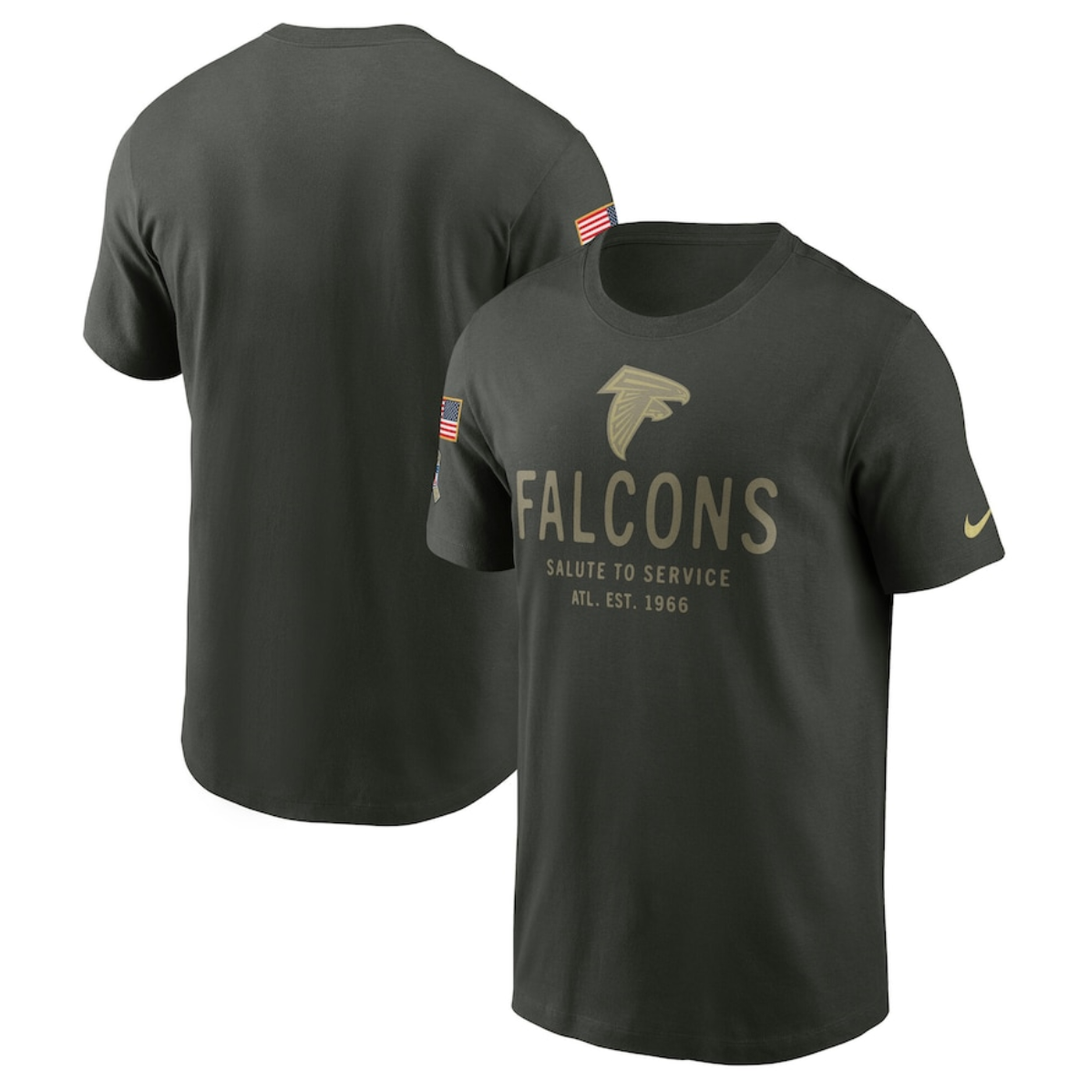 Men's Atlanta Falcons Forest Green 2025 Salute to Service Sideline Primary Edge Dri-FIT T-Shirt Men's Atlanta Falcons Forest Green 2025 Salute to Service Sideline Primary Edge Dri-FIT T-Shirt