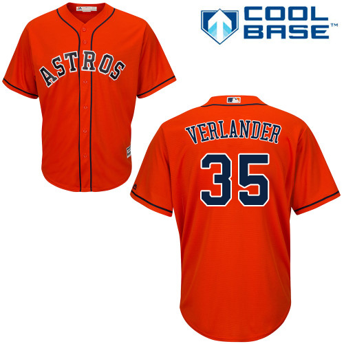 Astros #35 Justin Verlander Orange New Cool Base Stitched MLB Jersey Astros #35 Justin Verlander Orange New Cool Base Stitched MLB Jersey
