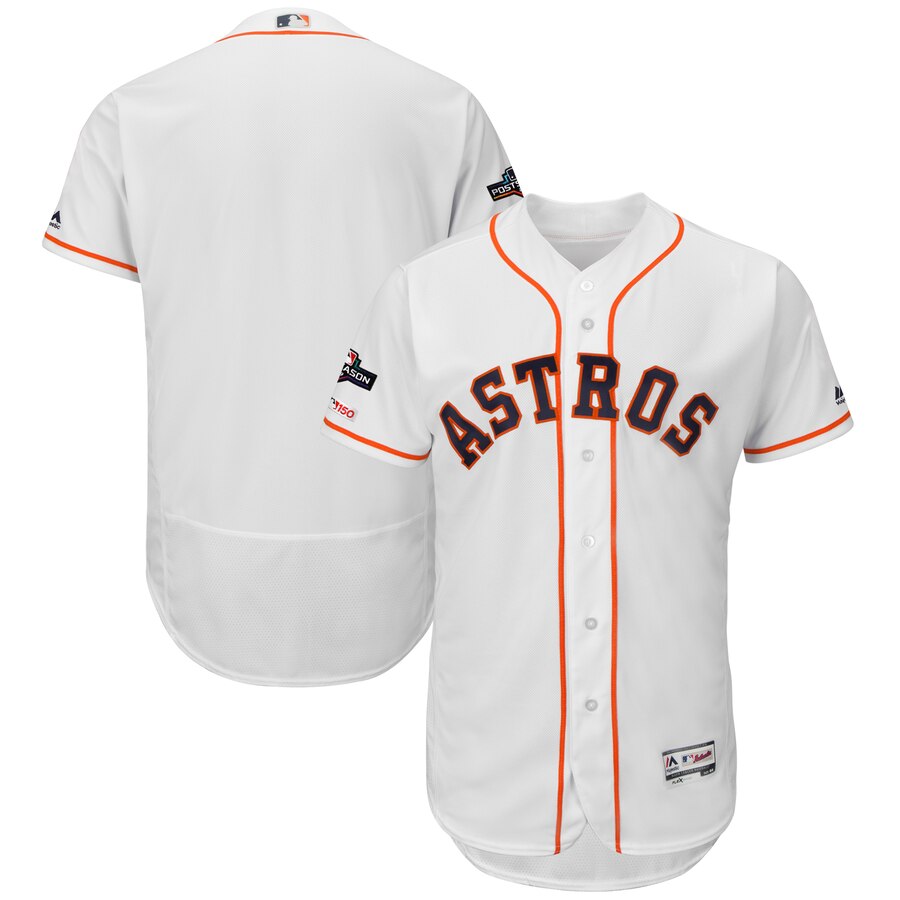 Houston Astros Majestic 2019 Postseason Authentic Flex Base Player Jersey White Houston Astros Majestic 2019 Postseason Authentic Flex Base Player Jersey White