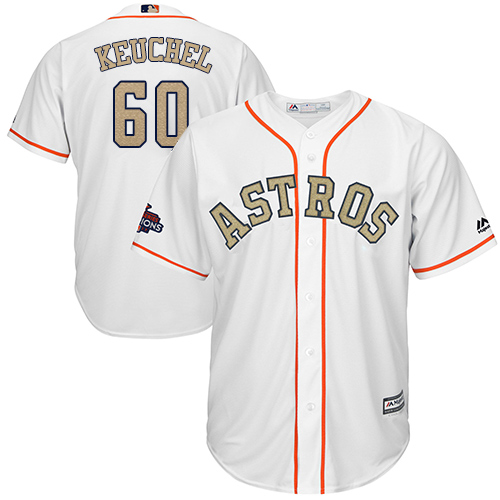 Astros #60 Dallas Keuchel White 2018 Gold Program Cool Base Stitched MLB Jersey Astros #60 Dallas Keuchel White 2018 Gold Program Cool Base Stitched MLB Jersey